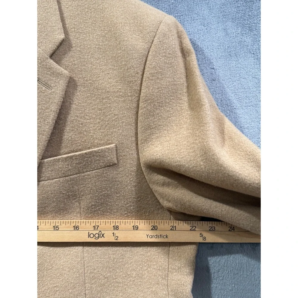Ralph Lauren 100% Camel Hair Blazer Tan Sport Coat Mens 41R Lora Piana VTG